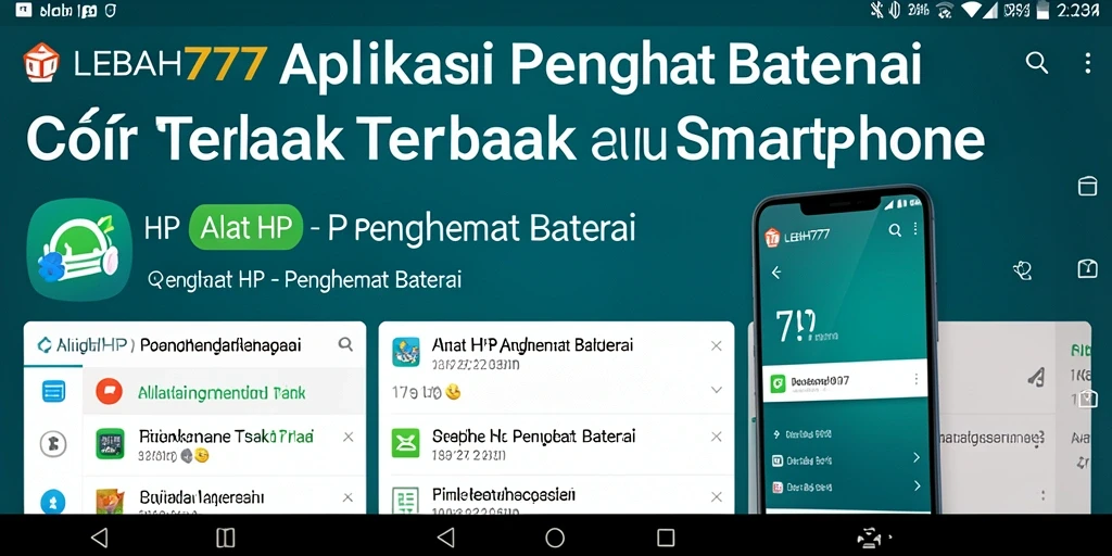 Tampilan antarmuka LEBAH777 yang intuitif untuk Penghemat Baterai.