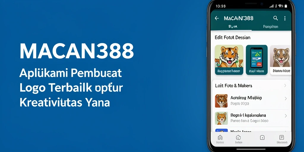 Antarmuka aplikasi MACAN388 yang intuitif untuk desain logo.