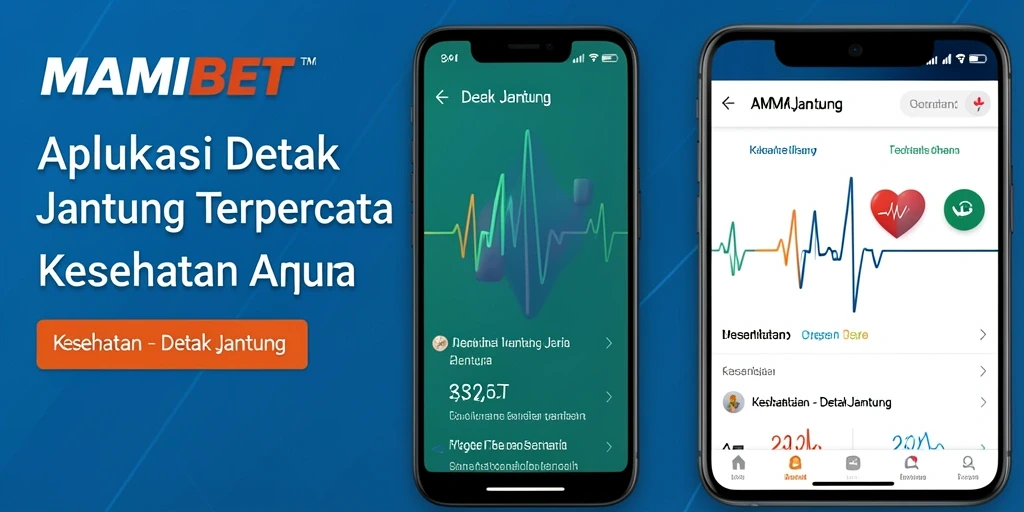 Antarmuka MAMIBET menampilkan monitor detak jantung yang jelas dan informatif.