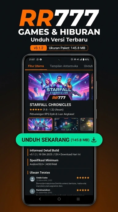 Tampilan halaman APK rr777